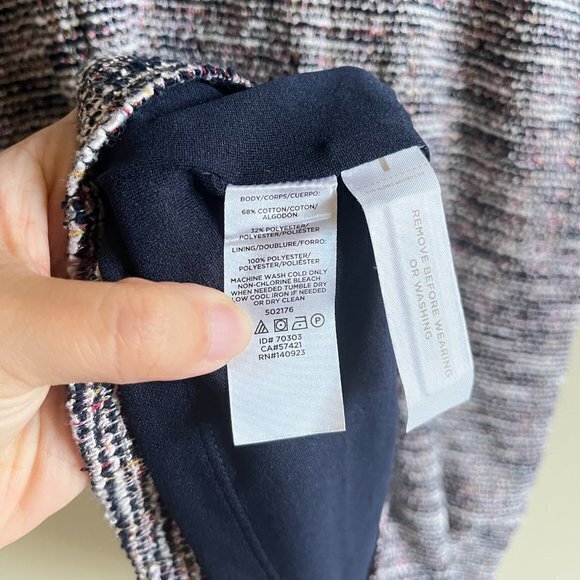 NEW Loft Ann Taylor Tweed Short Sleeve Fit Flare Dress- Multicolor Womens Size 8 - Picture 5 of 7